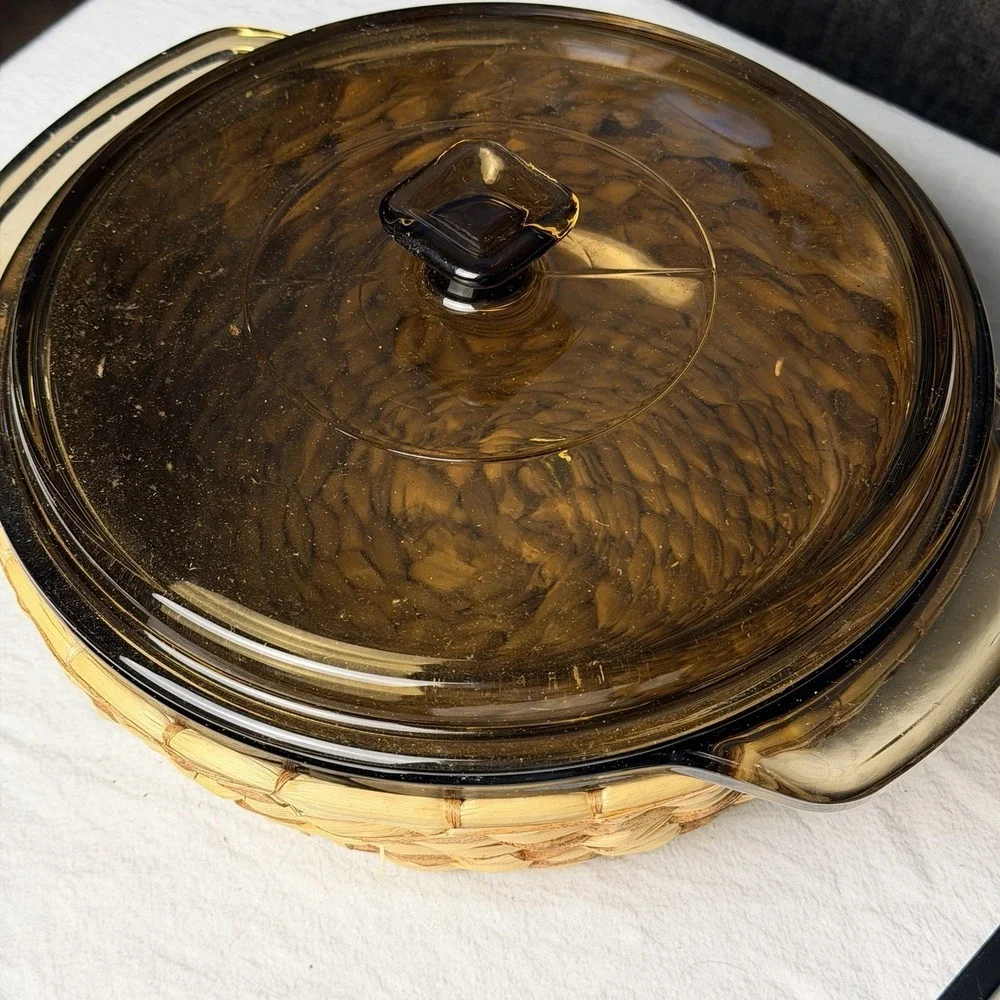 Vintage Anchor Hocking Amber 1 1/2 QT Casserole Dish 437